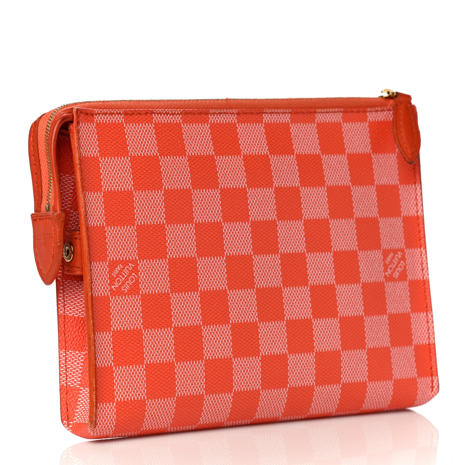 Louis Vuitton Damier Couleurs Element Clutch Piment 2 of 20