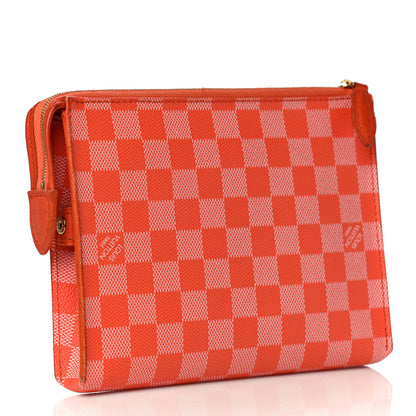 Louis Vuitton Damier Couleurs Element Clutch Piment 2 of 20