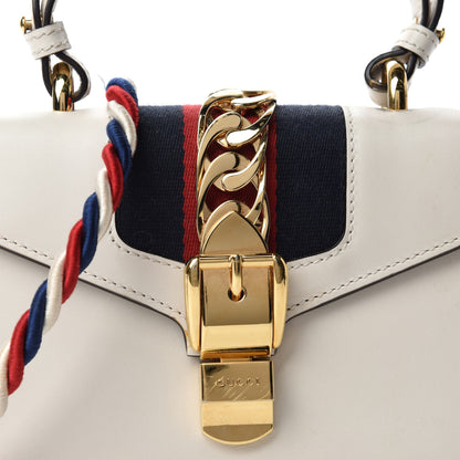 Gucci Calfskin Mini Sylvie Top Handle Bag White 15 of 15