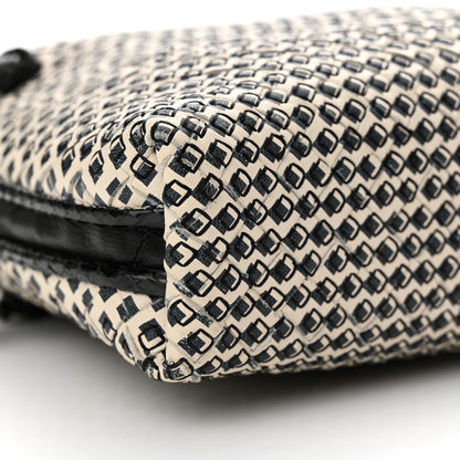 Bottega Veneta Nappa Ayers Cravaterria Intrecciato Nodini Bag Off White Black 9 of 14