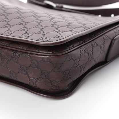Gucci Guccissima Flap Messenger Bag Dark Brown 8 of 8