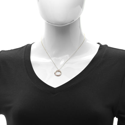 Cartier 18K Pink Gold Diamond Trinity Pendant Necklace 2 of 8