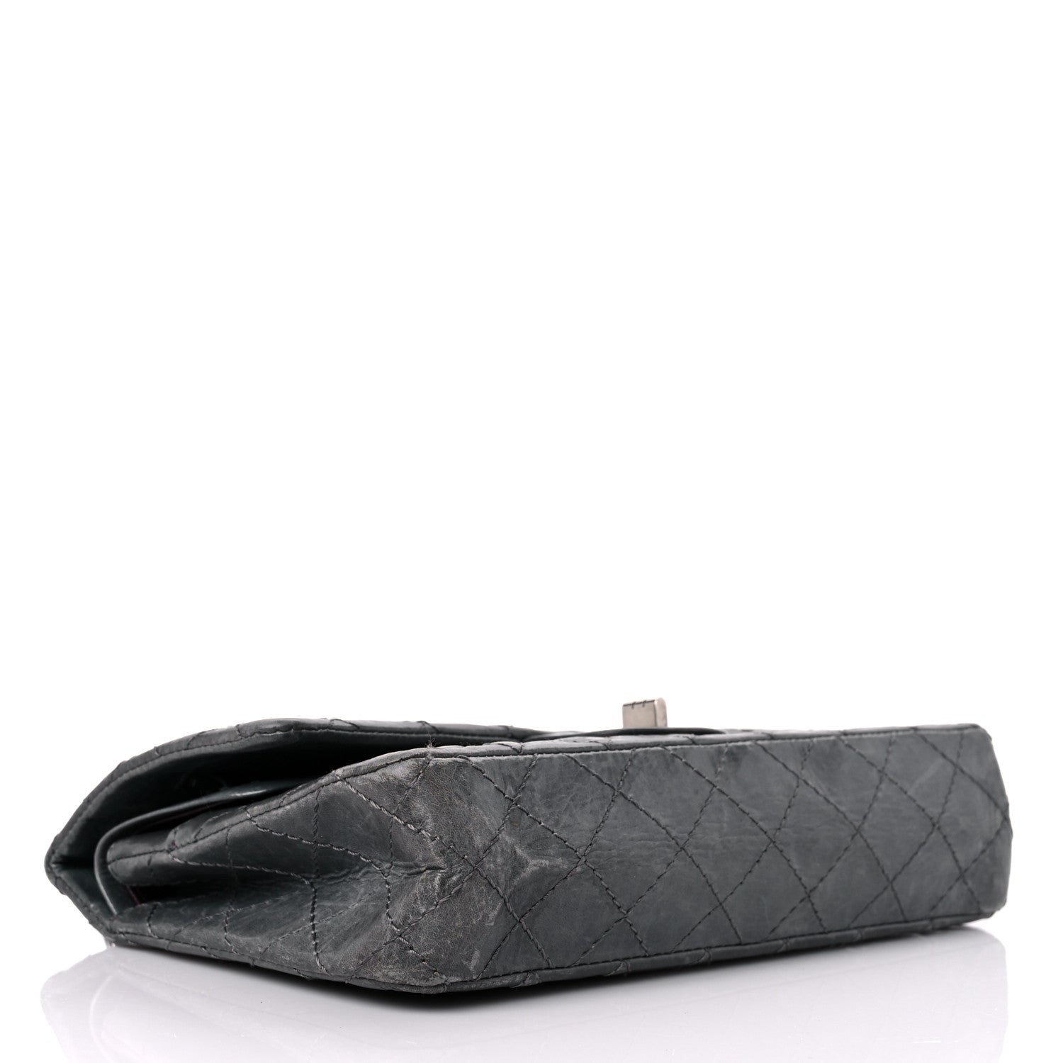 Chanel Aged Calfskin Quilted 50th Anniversary 2.55 Reissue 225 Flap Grey 4 of 21