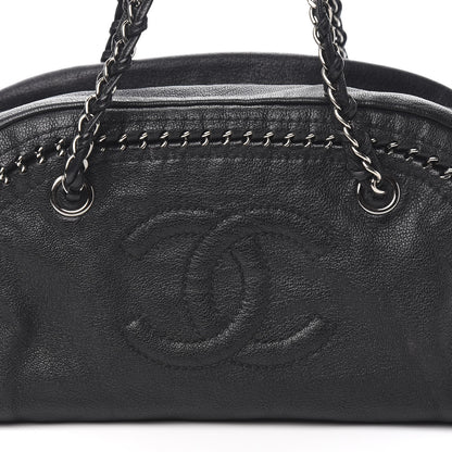 Chanel Goatskin Medium Luxe Ligne Bowler Black 10 of 10
