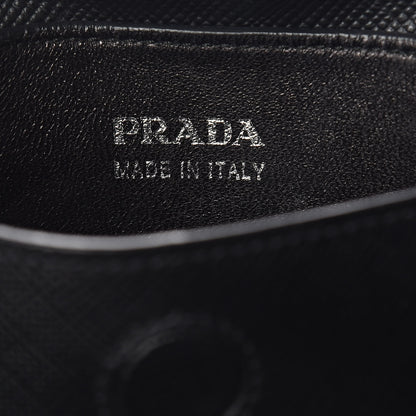 Prada Saffiano Cuir Convertible Top Handle Tote Black 6 of 9