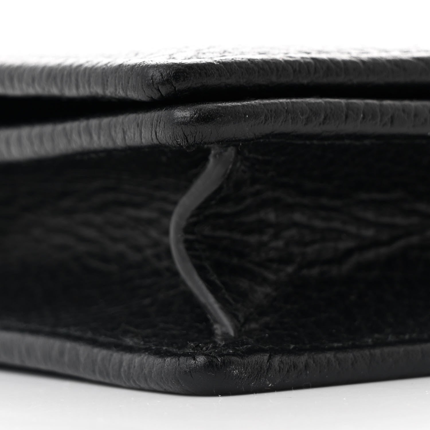 Gucci Calfskin Mini GG Marmont Chain Wallet Black 8 of 11