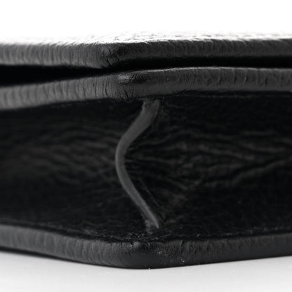 Gucci Calfskin Mini GG Marmont Chain Wallet Black 8 of 11