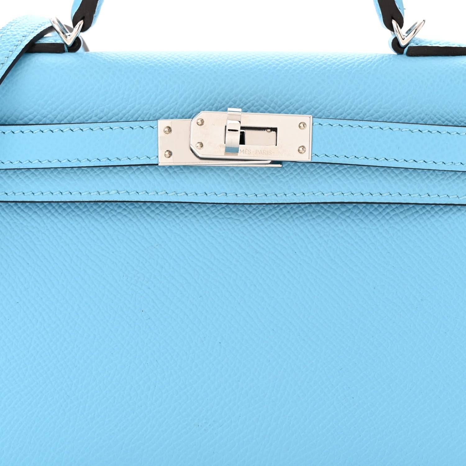 Hermes Epsom Mini Kelly Sellier 20 Celeste 8 of 11