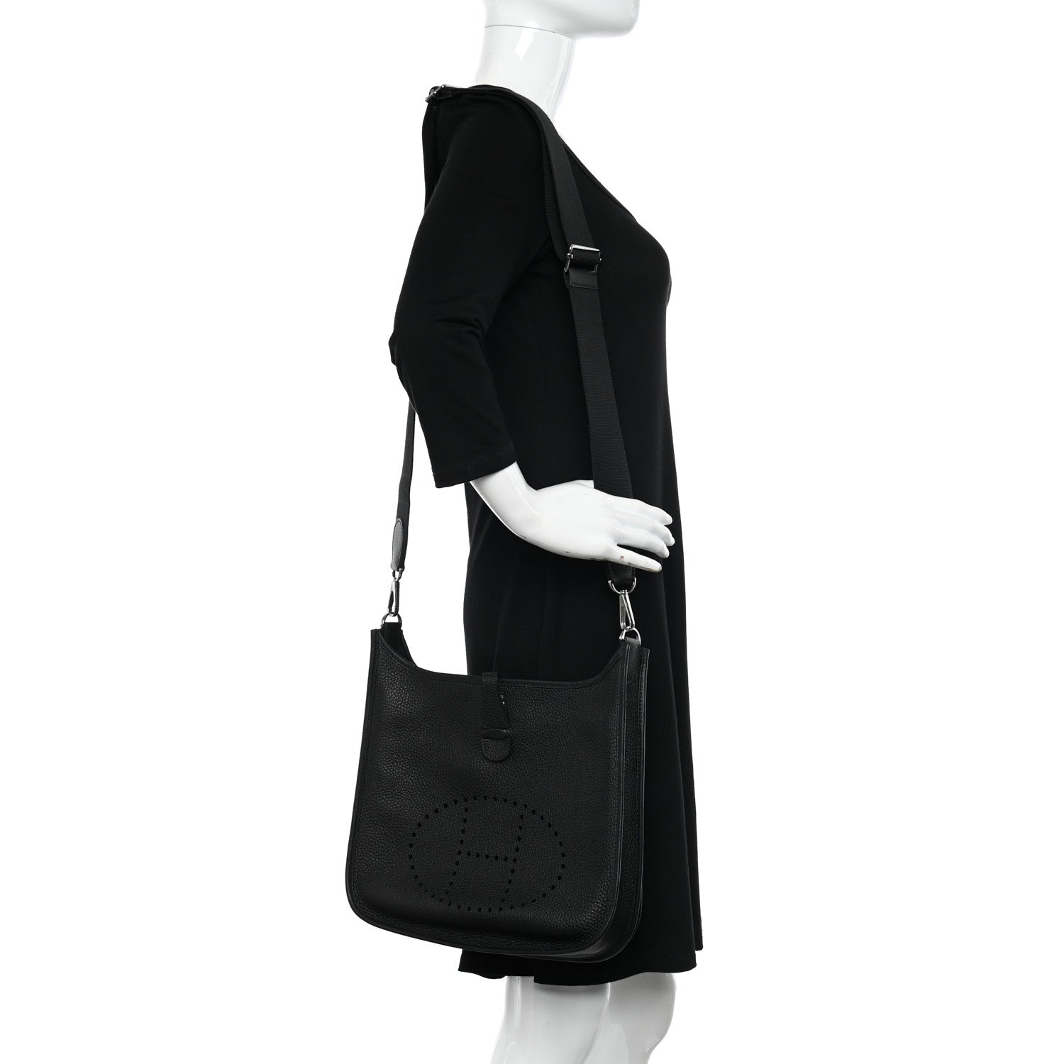 Hermes Taurillon Clemence Evelyne III PM Black 2 of 9