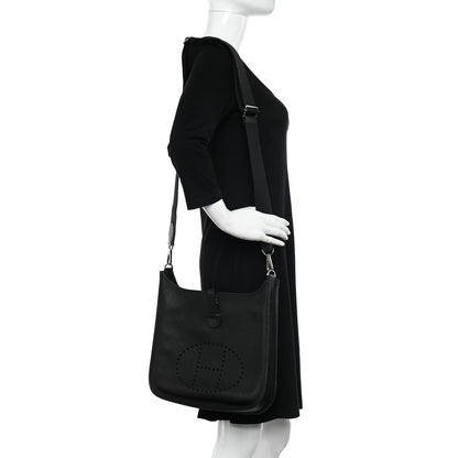 Hermes Taurillon Clemence Evelyne III PM Black 2 of 9