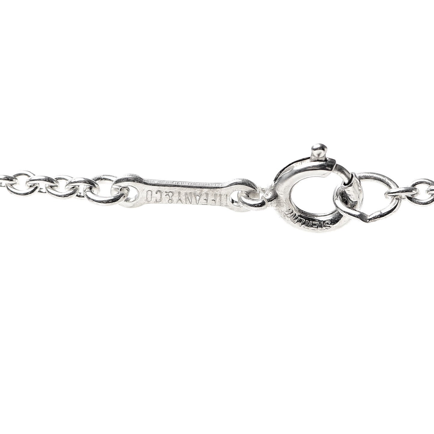 Sterling Silver 36mm Elsa Peretti Open Heart Pendant Necklace