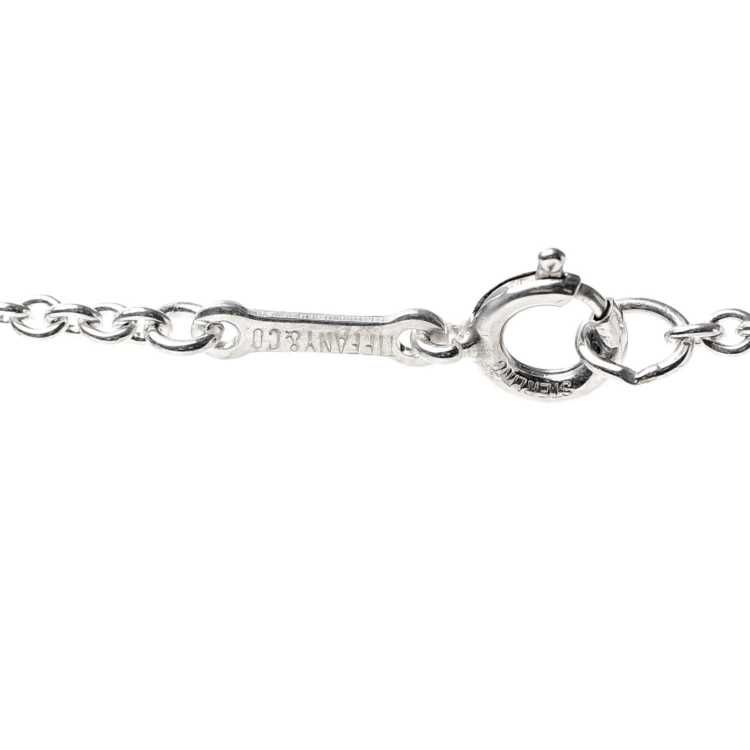 Tiffany Sterling Silver 36mm Elsa Peretti Open Heart Pendant Necklace 5 of 6