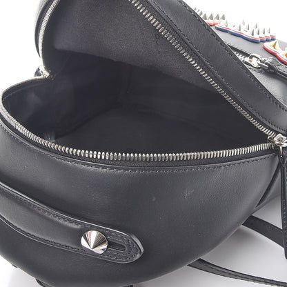 Fendi Vitello Century Fun Fair Metal Studded Mini Backpack Black Multicolor 5 of 8