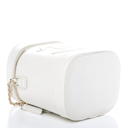 Chanel Lambskin Timeless Vanity Cosmetic Case White 4 of 9