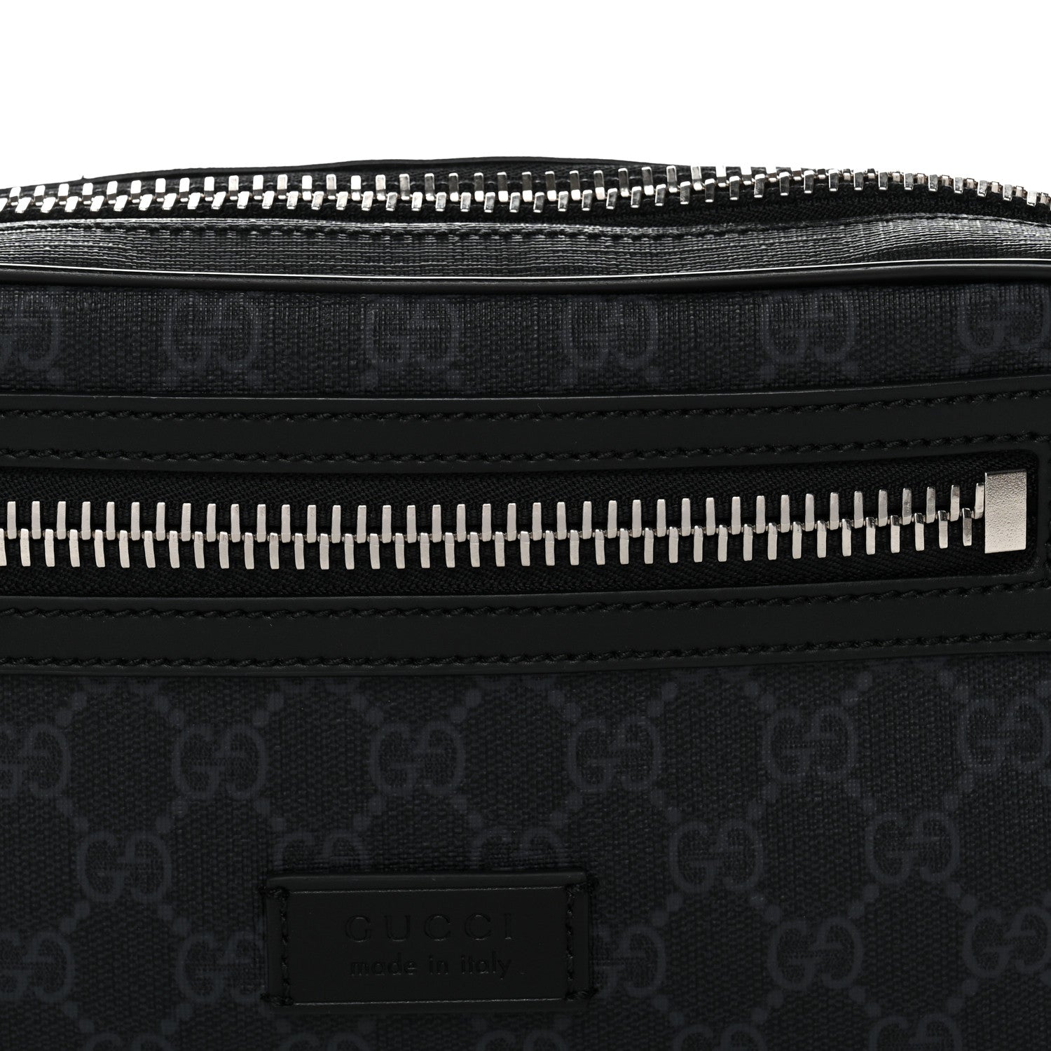 Gucci Soft GG Supreme Monogram Web Belt Bag Black Grey 8 of 10