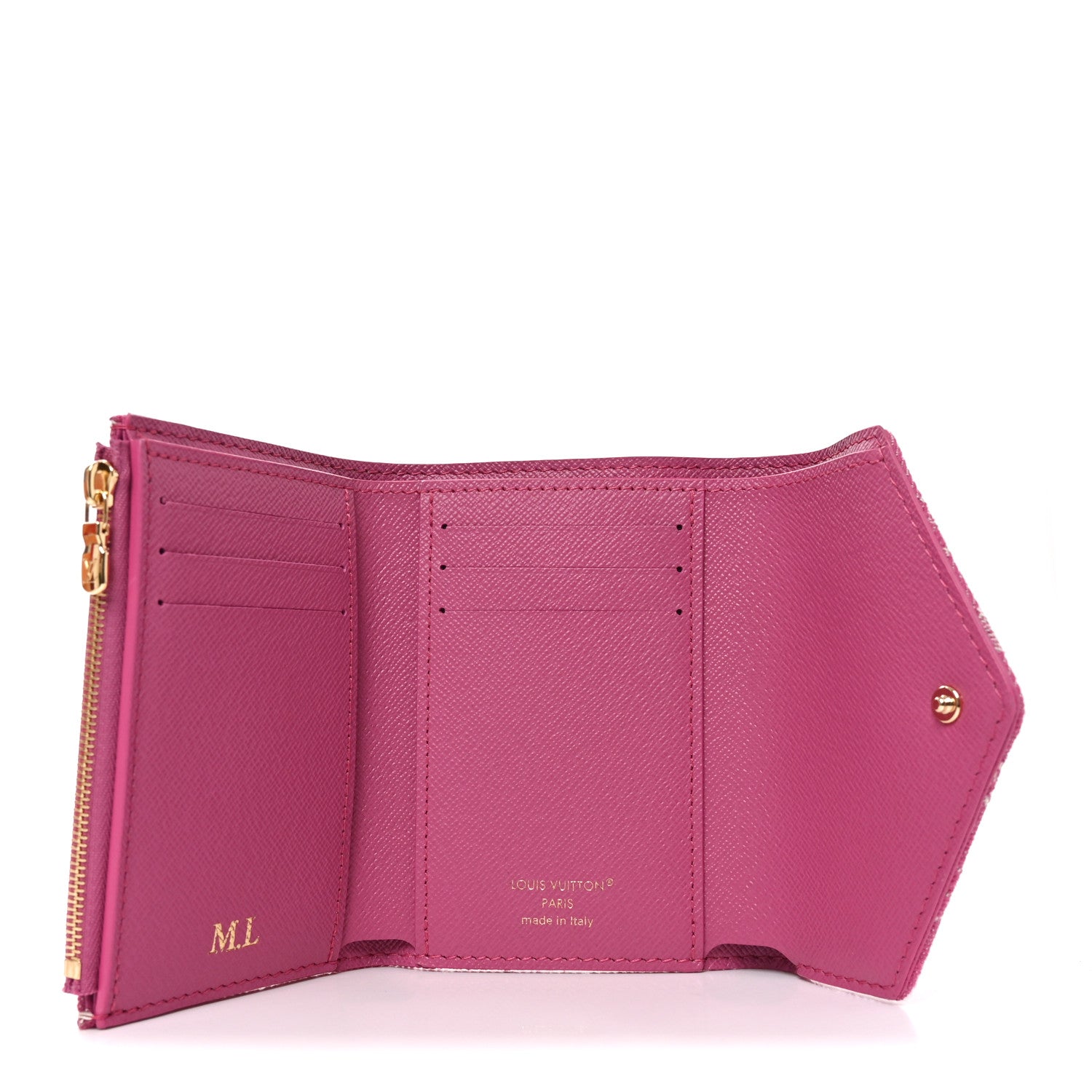 Louis Vuitton Denim Monogram Jacquard Victorine Wallet Fuchsia 5 of 8