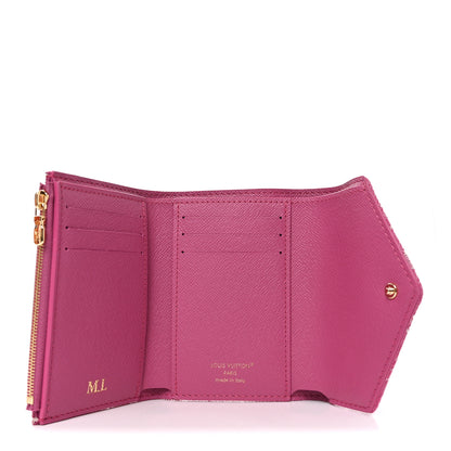 Louis Vuitton Denim Monogram Jacquard Victorine Wallet Fuchsia 5 of 8
