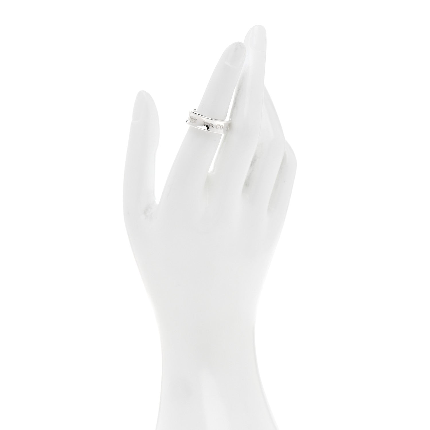 Tiffany Sterling Silver 1837 Band Ring 51 5.75 2 of 5
