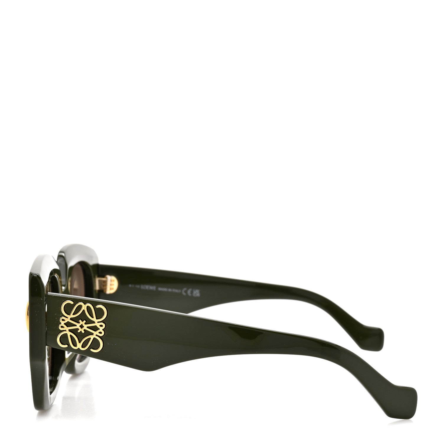 Loewe Acetate Anagram Square Sunglasses LW40129U Shiny Green 3 of 7