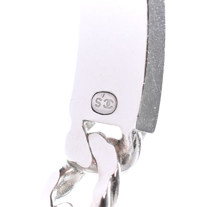 Chanel Metal Crystal Chain Cuff Silver 4 of 5