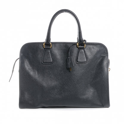 Prada Saffiano Cuir Top Handle Dome Tote Black 8 of 9