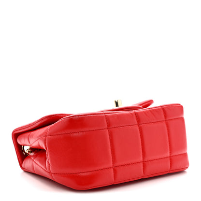 Chanel Lambskin Resin Crystal Square Quilted Monacoco Mini Flap Red 4 of 10