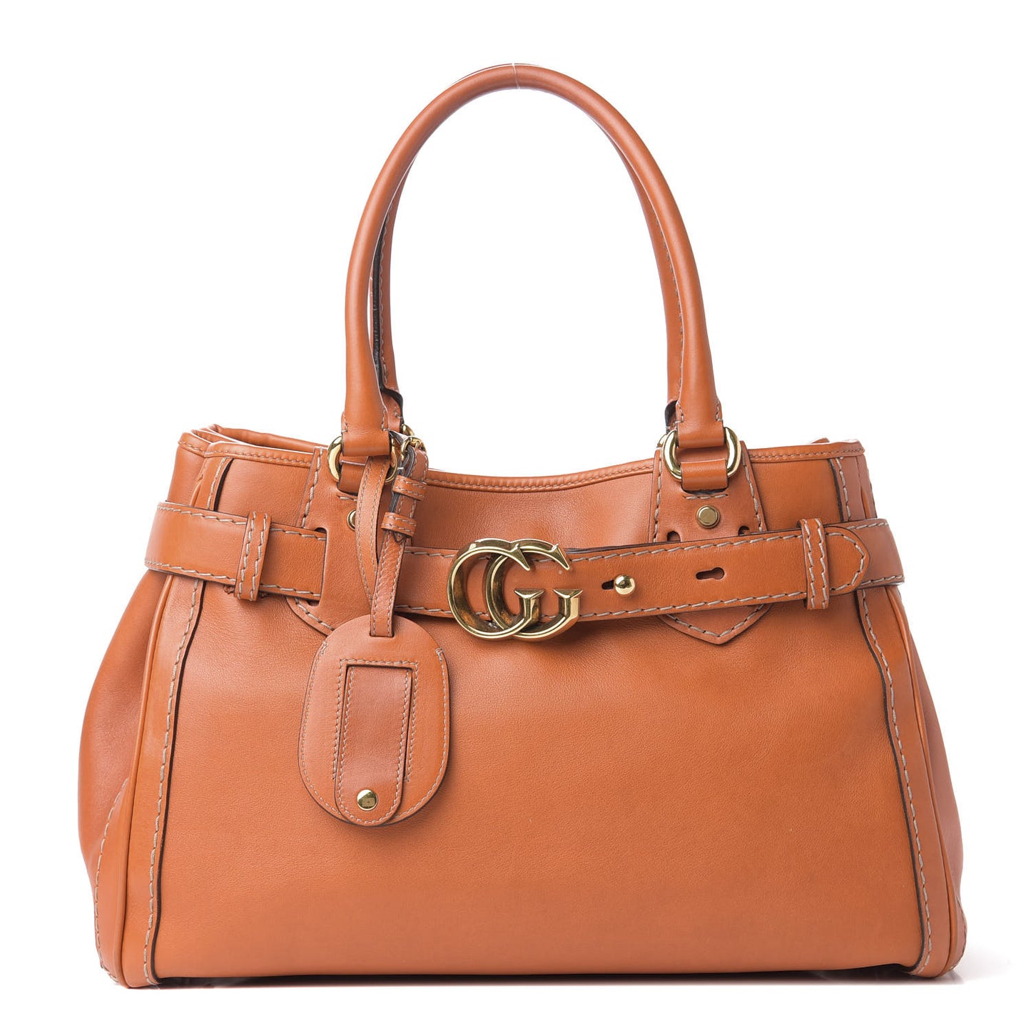 Calfskin Medium GG Running Tote Orange