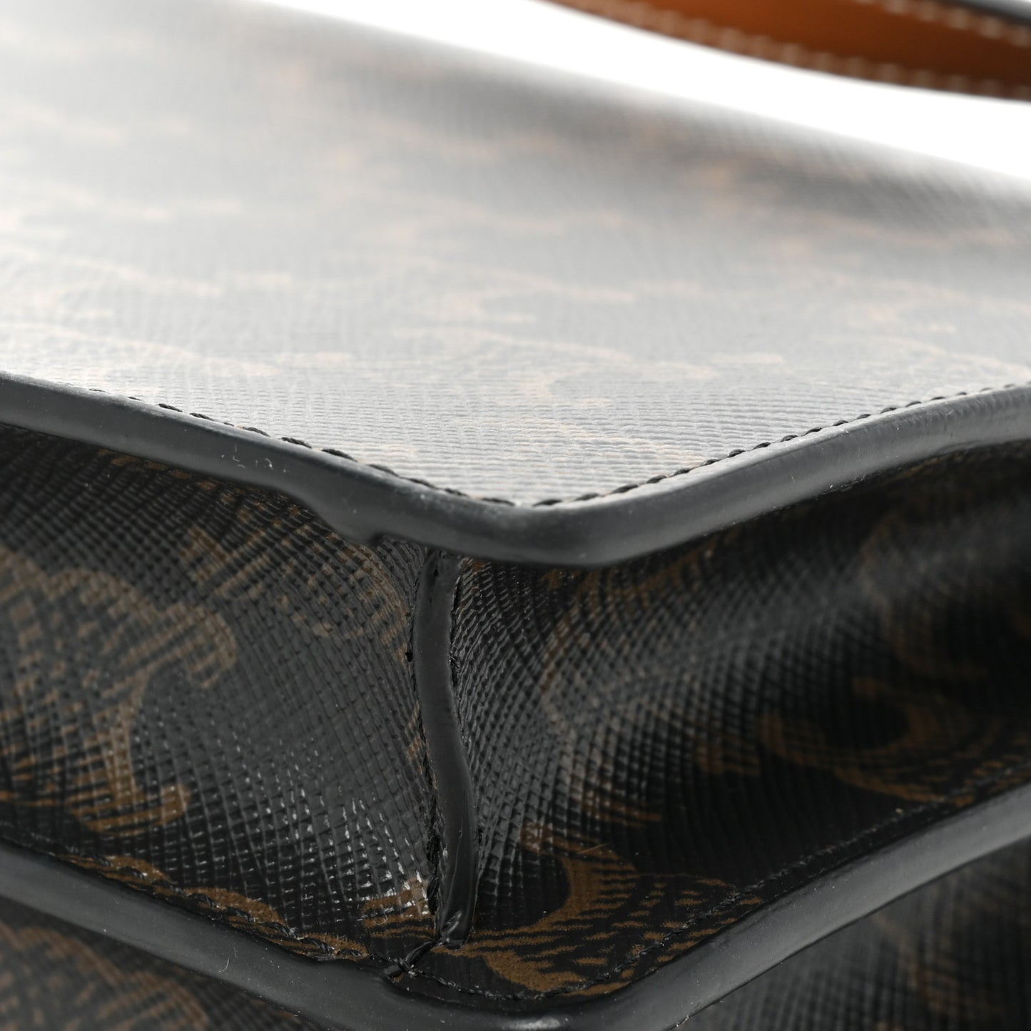 Triomphe Canvas Lambskin Wallet On Strap Tan