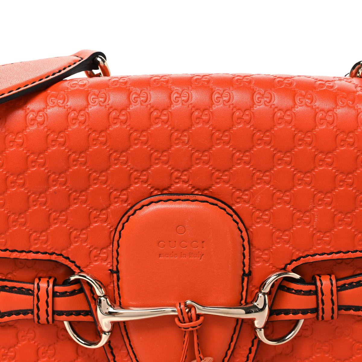 Gucci Microguccissima Medium Emily Chain Shoulder Bag Sun Orange 8 of 10