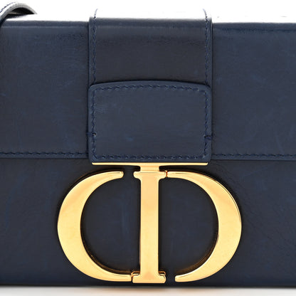 Christian Dior Smooth Calfskin 30 Montaigne Box Bag Navy 8 of 10