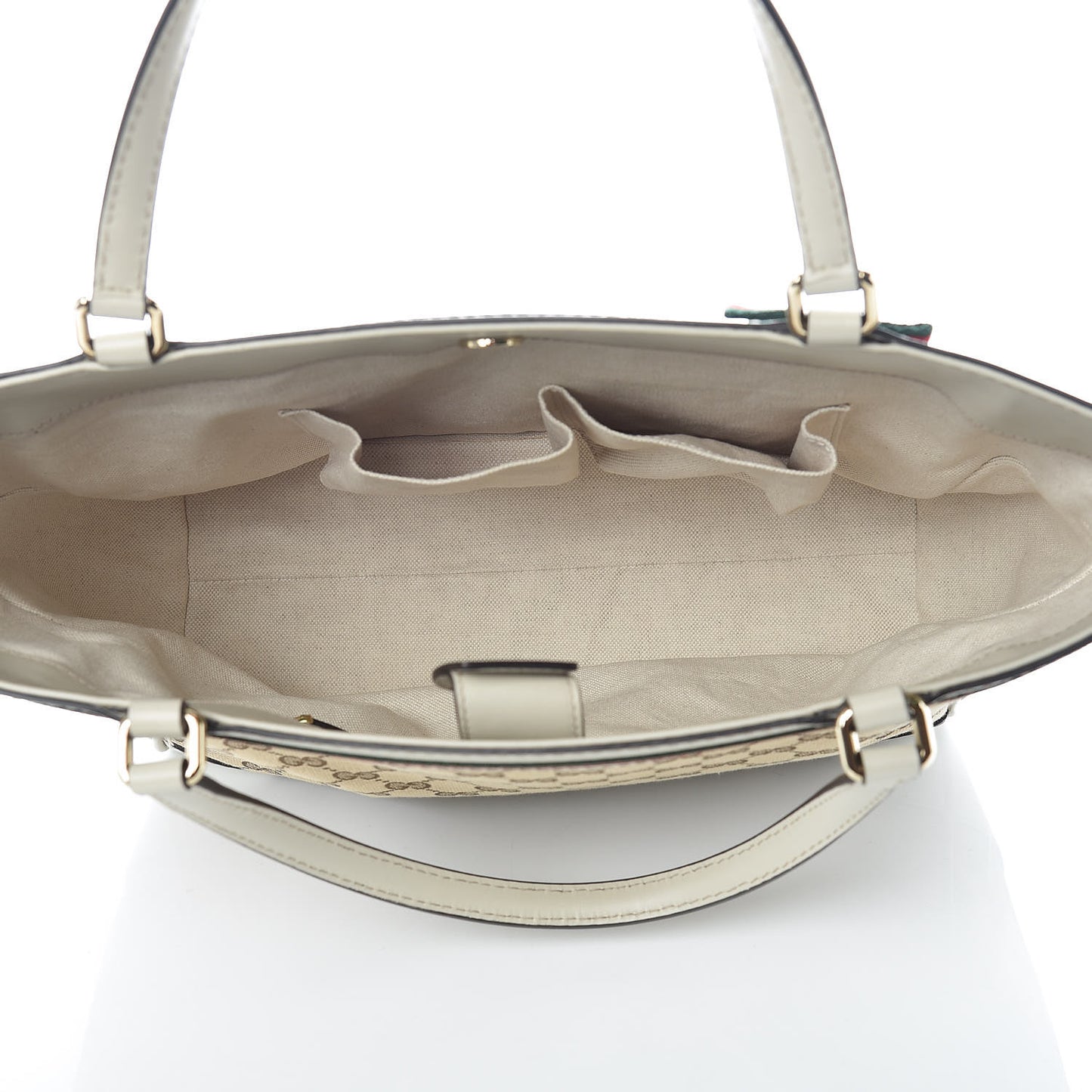 Monogram Web Medium Mayfair Tote Off White