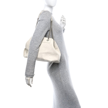 Chanel Calfskin Stitched Small Urban Shopping Tote White 2 of 15