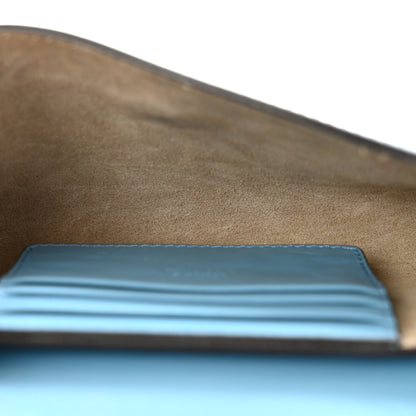 Chloe Suede Calfskin Faye Wallet On Strap Vinyl Blue 5 of 13