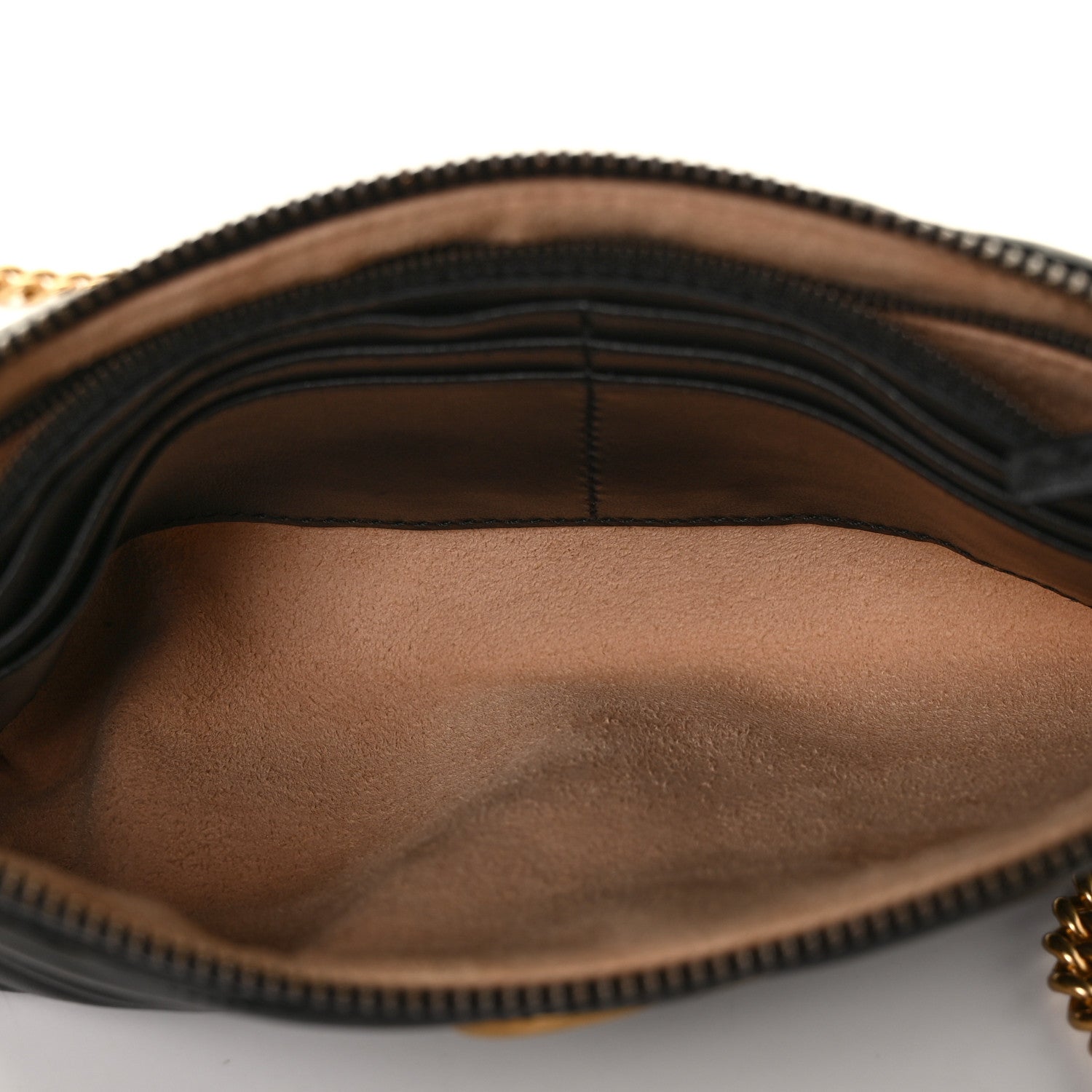 Gucci Calfskin Matelasse Mini GG Marmont Chain Bag Black 5 of 8