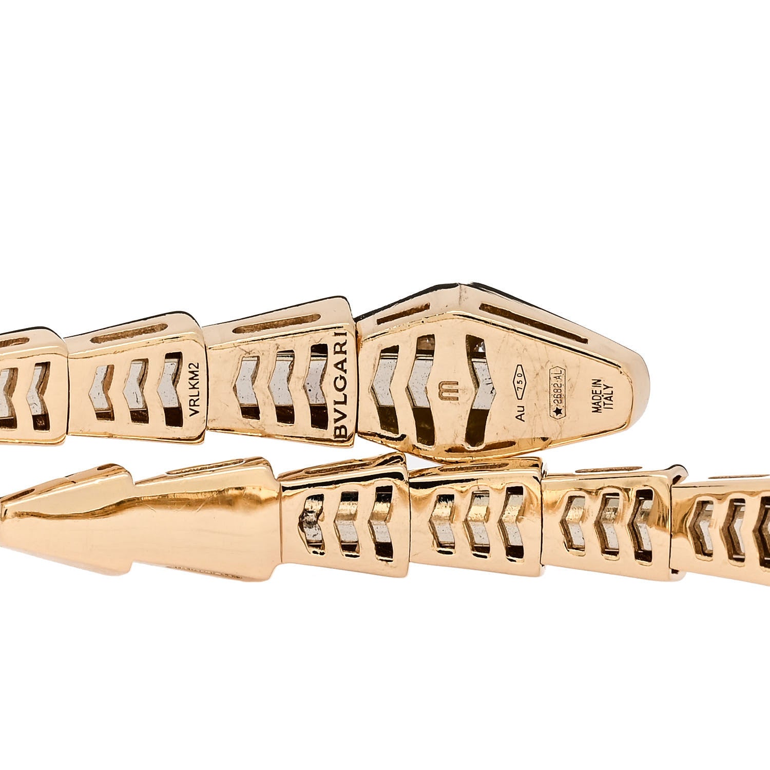 Bulgari 18K Yellow Gold Diamond Serpenti Viper Bracelet M 3 of 4