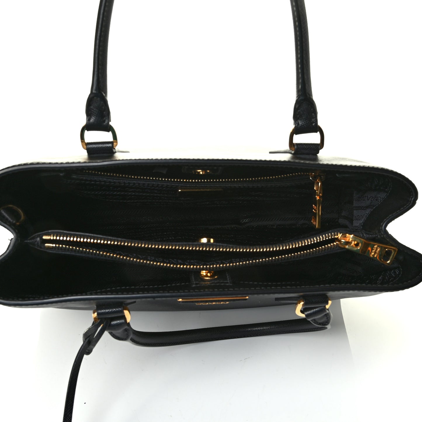 Saffiano Lux Medium Tote Black