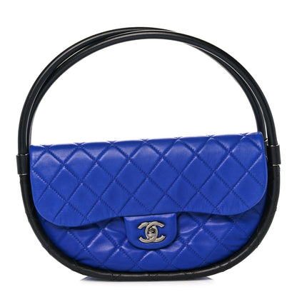 Chanel Quilted Lambskin Small Hula Hoop Flap Dark Blue 1 of 10