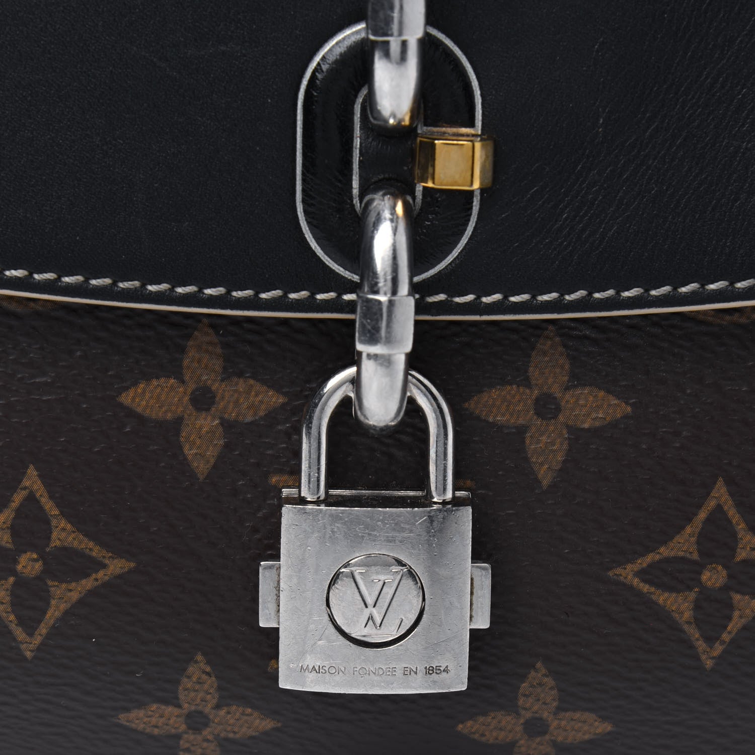 Louis Vuitton Calfskin Monogram Chain It Bag PM Black 17 of 21