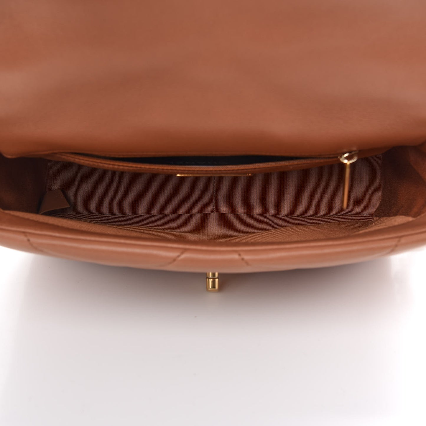Lambskin Quilted Medium Chanel 19 Flap Brown