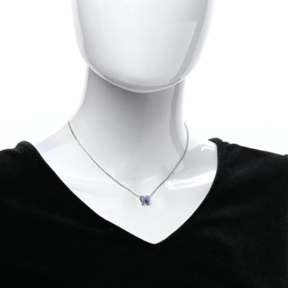 Hermes Lacquered Palladium Mini Pop H Pendant Necklace Parme 9 of 9