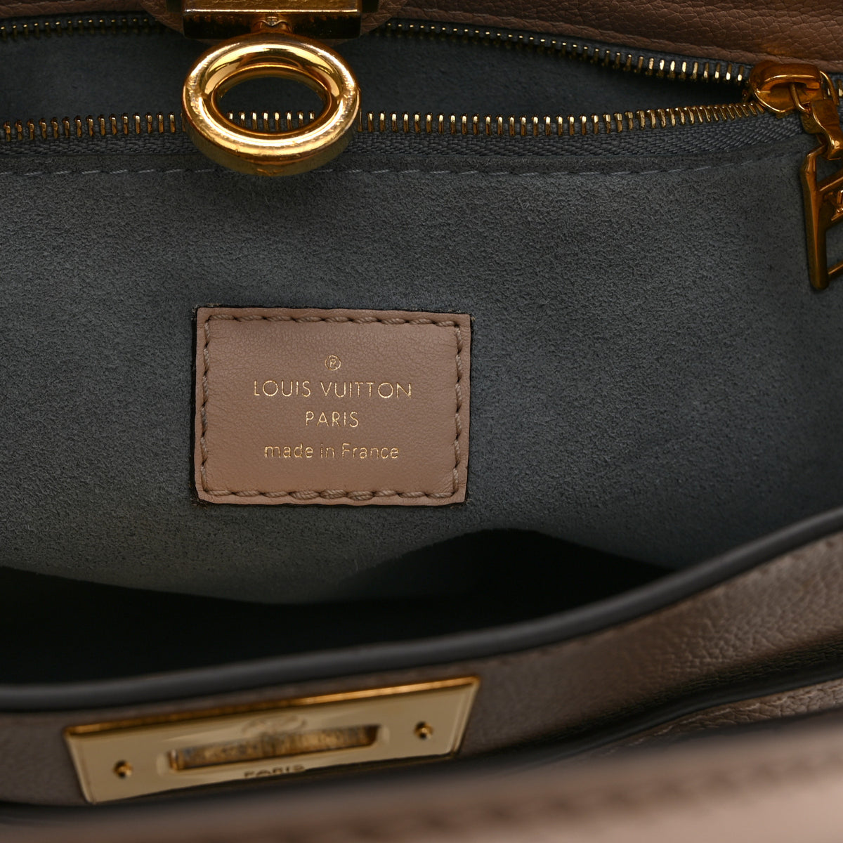 Calfskin Monogram On My Side PM Greige