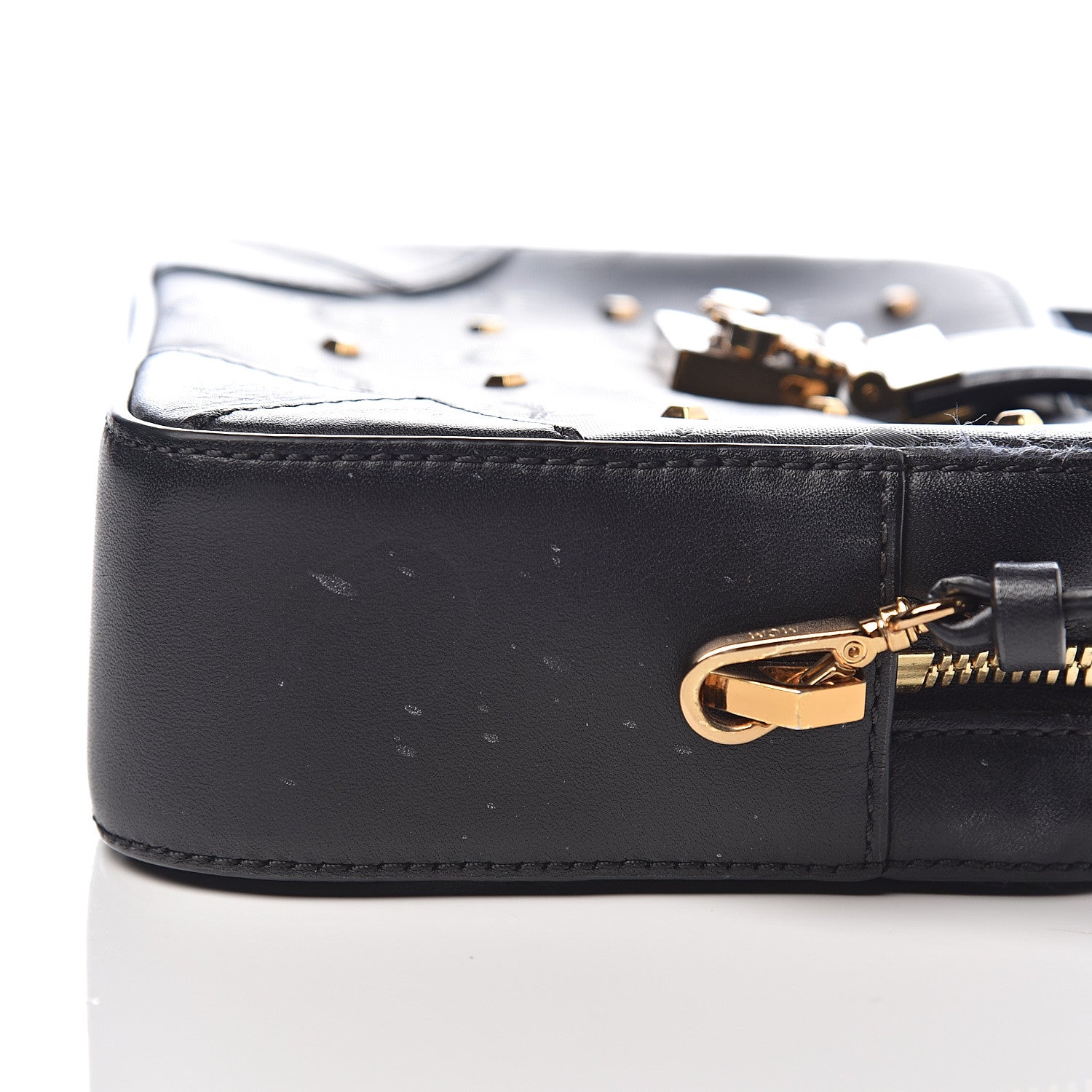 MCM Odeon Studded Camera Crossbody Bag Black 8 of 9