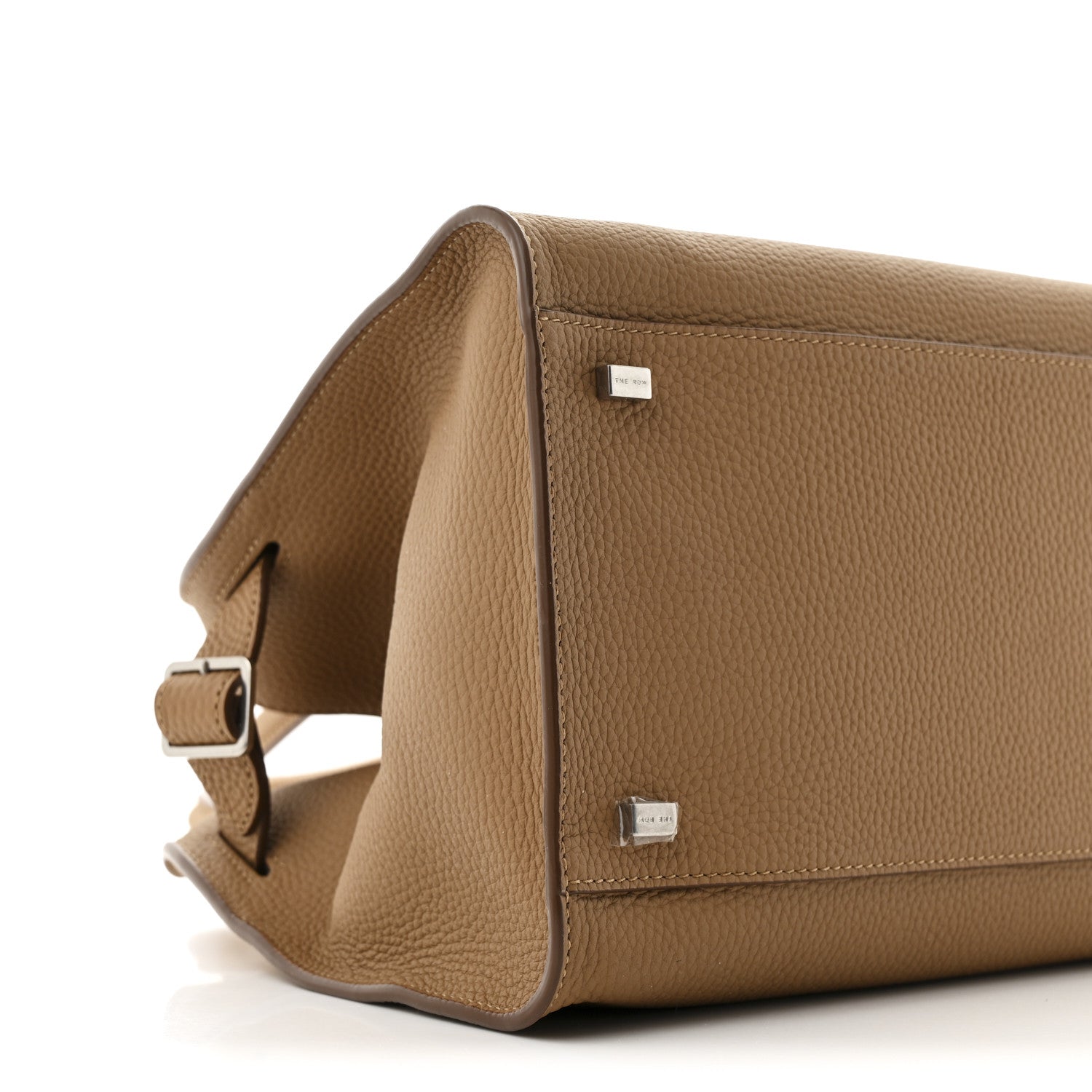 The Row Matte Grained Calfskin Soft Margaux 12 Sandpit 8 of 9