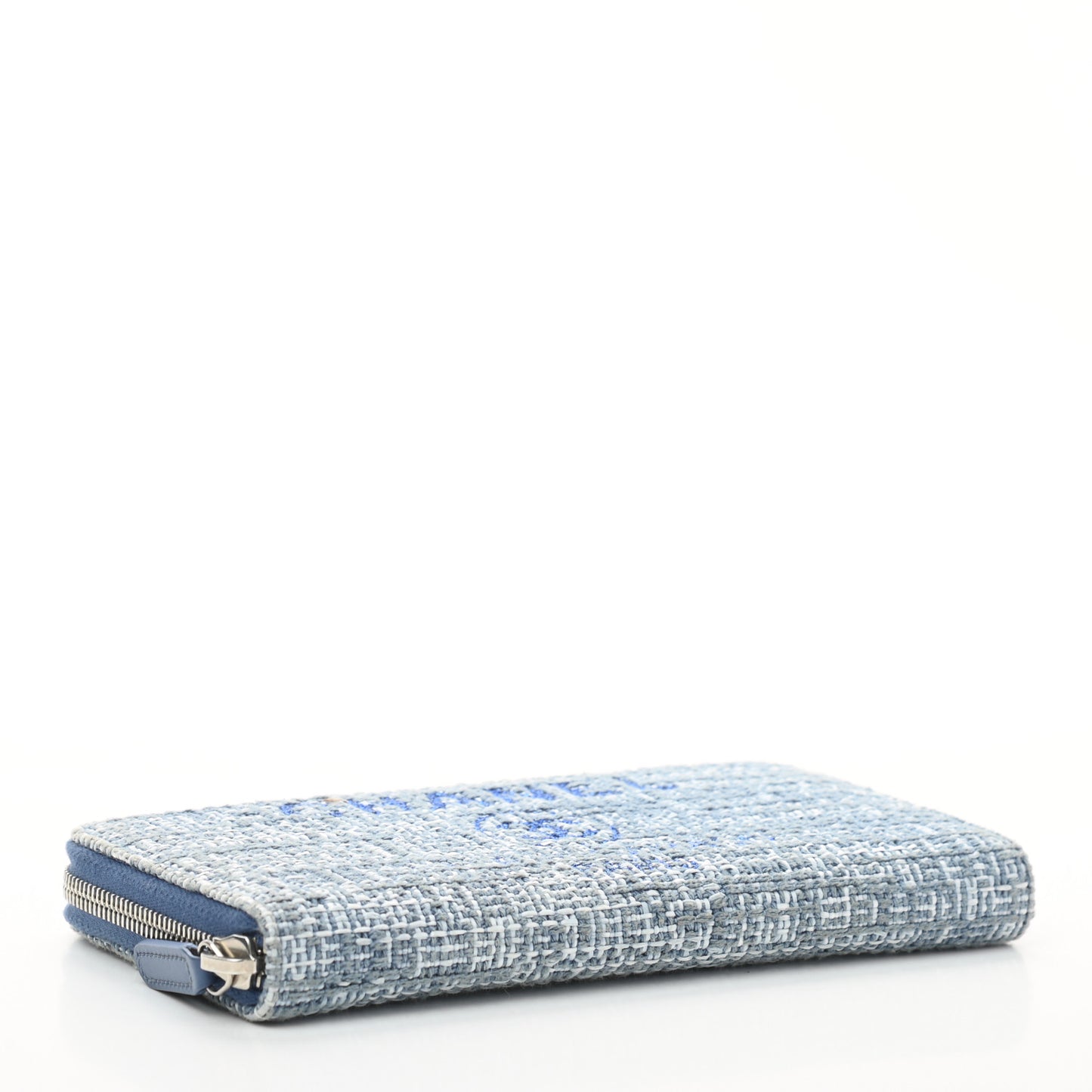 Canvas Deauville Large Zip Around Wallet Blue