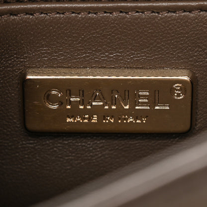 Chanel Snakeskin Metal Top Handle Carry Chic Flap 6 of 15