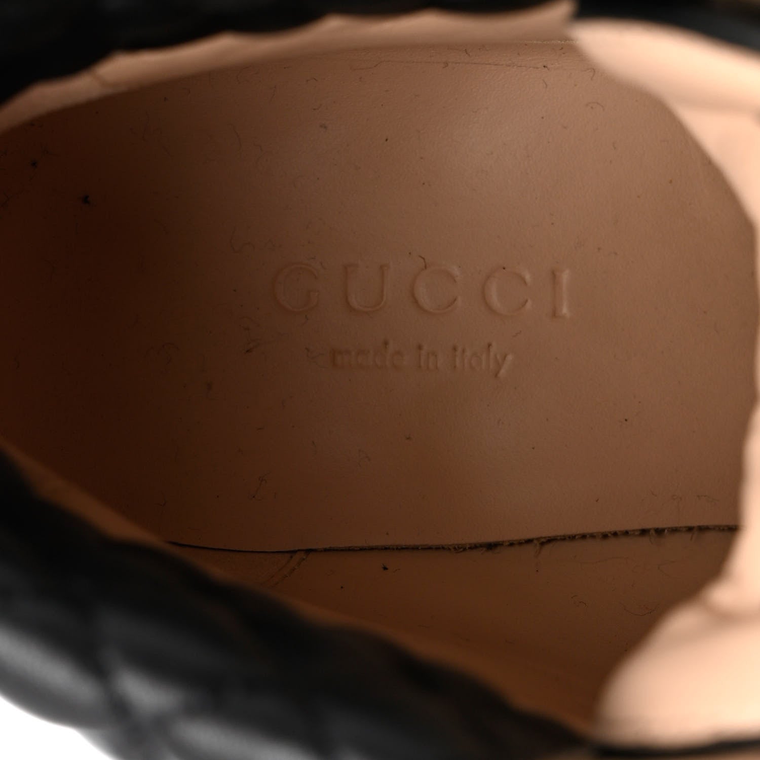 Gucci Apollo Calfskin GG Supreme Nappa Samoa Quilted Lace Up Ankle Boots 36.5 Black 7 of 10
