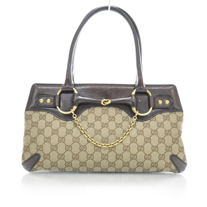 Gucci Monogram Horsebit Chain Shoulder Bag 1 of 11
