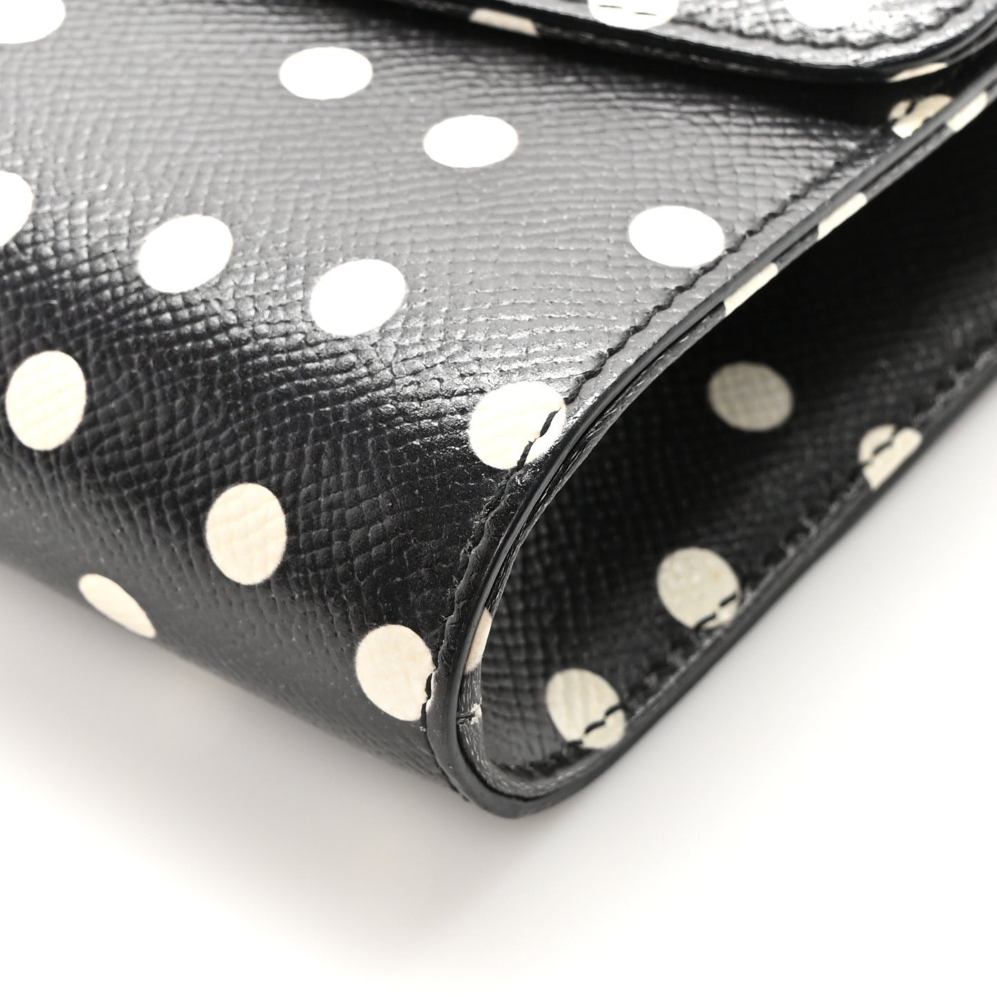 Dauphine Polka Dot Print Shoulder Bag Black