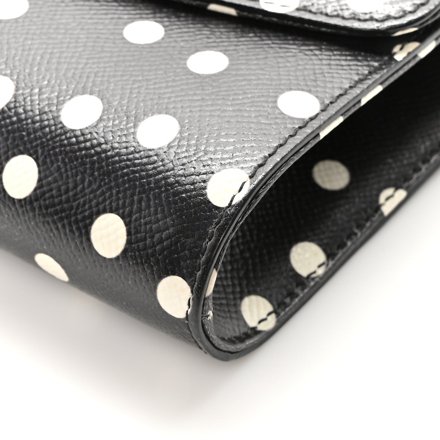 Dolce & Gabbana Dauphine Polka Dot Print Shoulder Bag Black 9 of 9