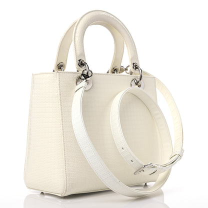 Christian Dior Patent Micro-Cannage Medium Lady Dior White 2 of 13